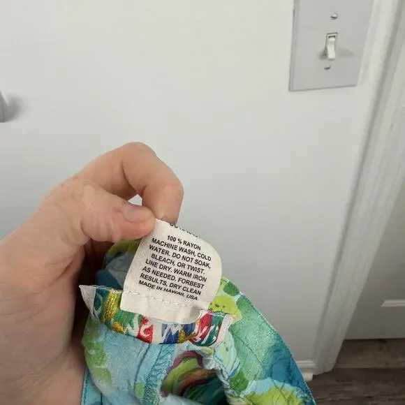 Jams World Violet Print Capri Floral Pants Floral Hawaiian Tropical Womens XL - Picture 6 of 6